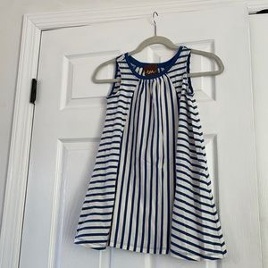 Kids Blue and white striped Tea dress